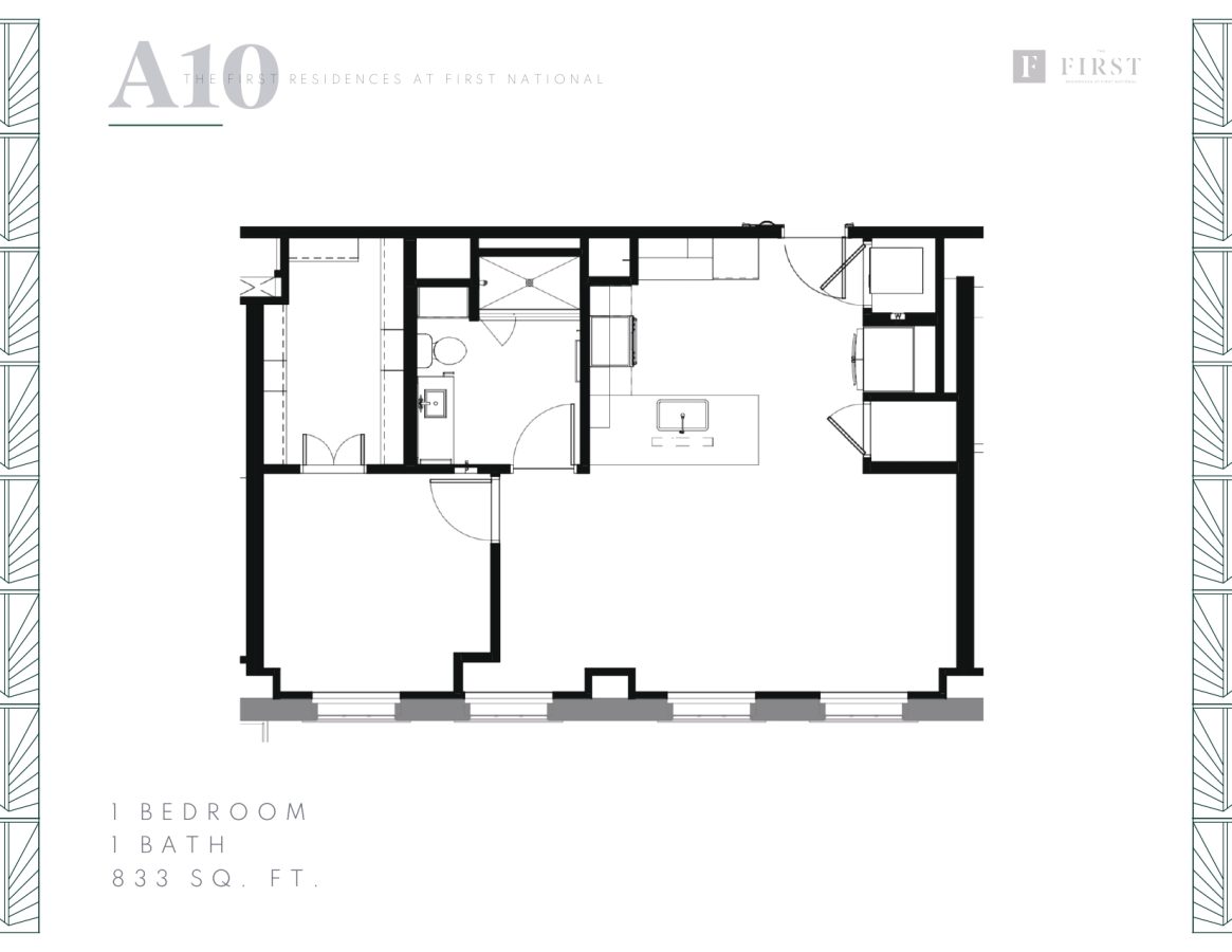 THE FIRST - FLOOR PLANS - 1 Beds A10