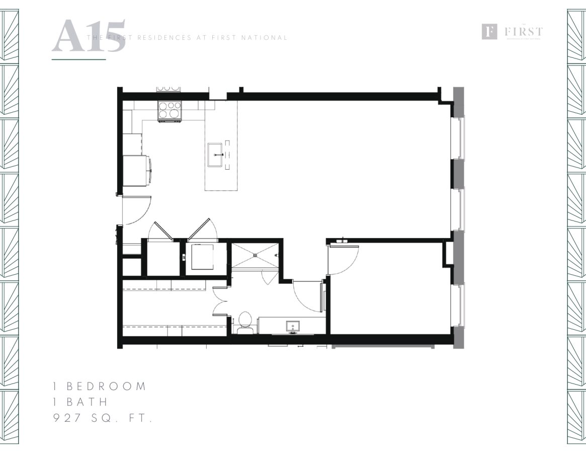 THE FIRST - FLOOR PLANS - 1 Beds A15