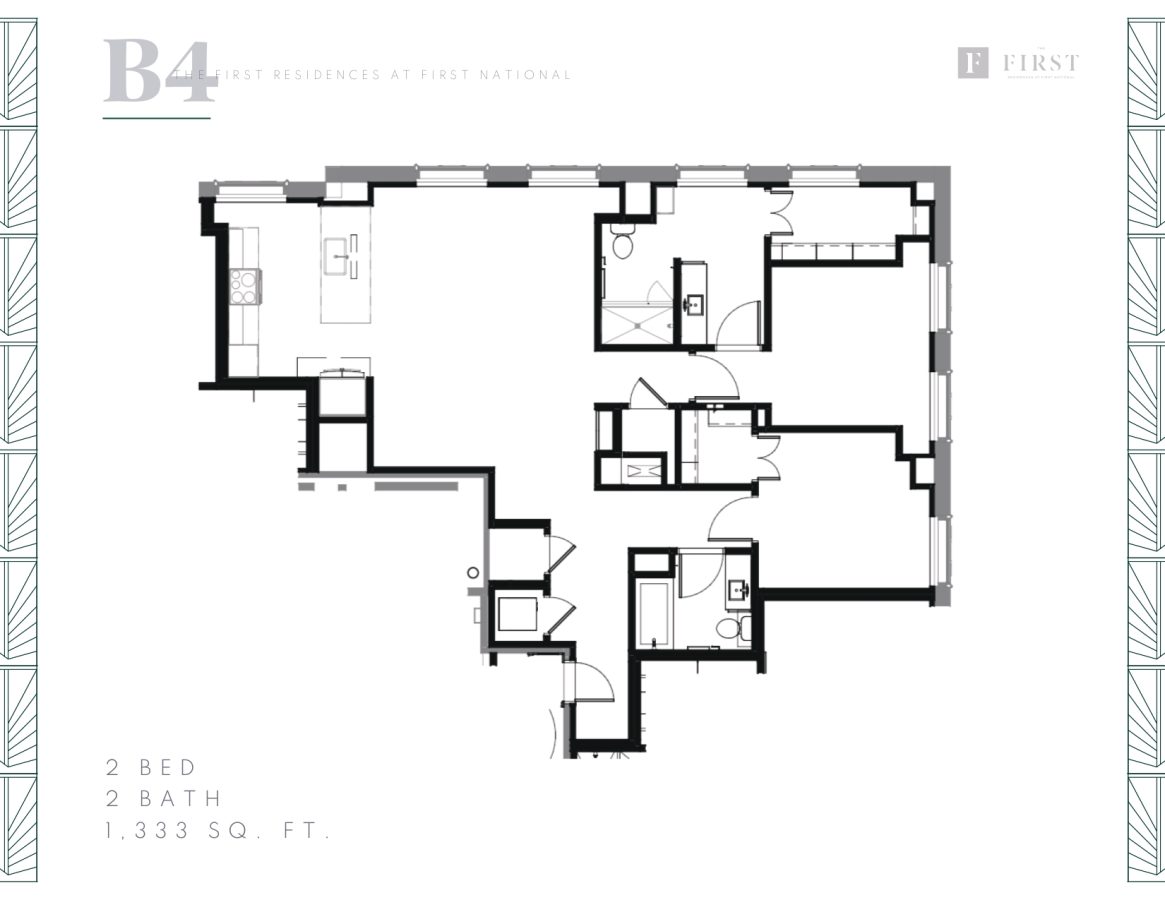 THE FIRST - FLOOR PLANS - 2 Beds B4