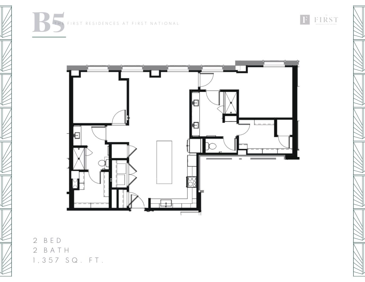 THE FIRST - FLOOR PLANS - 2 Beds B5