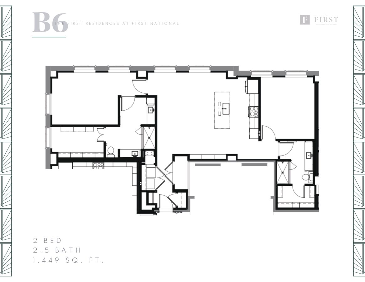 THE FIRST - FLOOR PLANS - 2 Beds B6