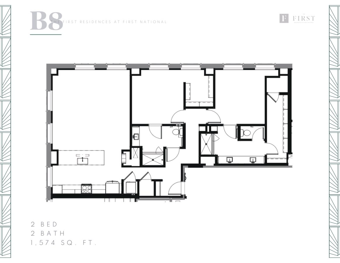 THE FIRST - FLOOR PLANS - 2 Beds B8