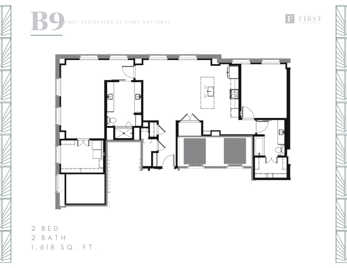 THE FIRST - FLOOR PLANS - 2 Beds B9