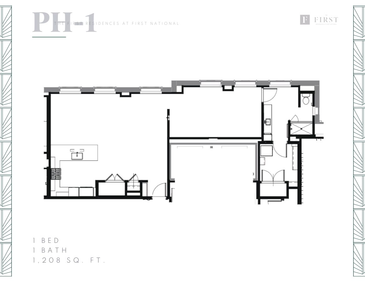 THE FIRST-FLOOR PLANS - Penthouses PH-1