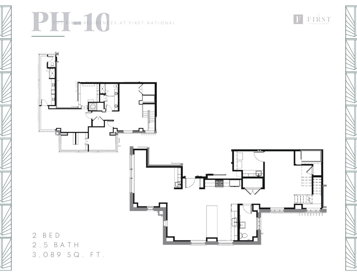 THE FIRST-FLOOR PLANS - Penthouses PH-10