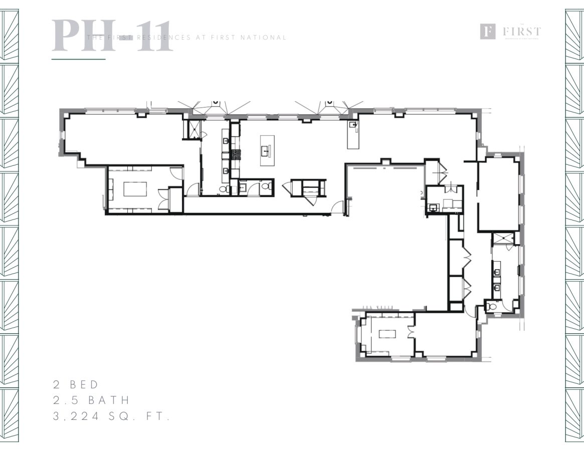THE FIRST-FLOOR PLANS - Penthouses PH-11
