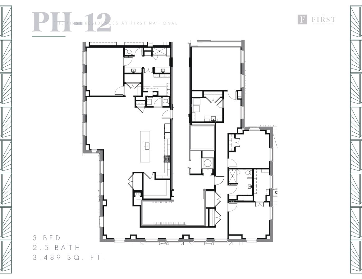 THE FIRST-FLOOR PLANS - Penthouses PH-12