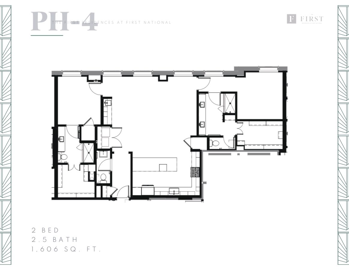 THE FIRST-FLOOR PLANS - Penthouses PH-4