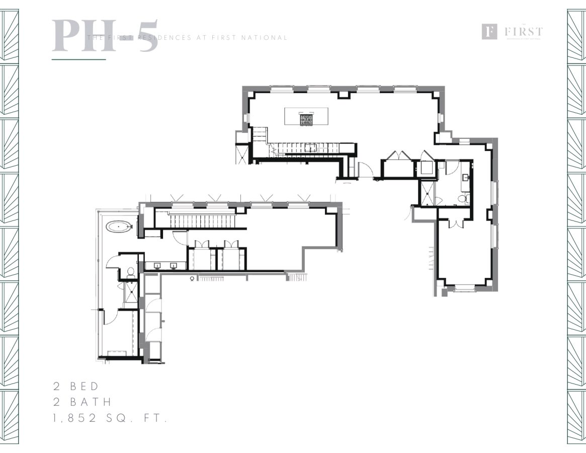 THE FIRST-FLOOR PLANS - Penthouses PH-5