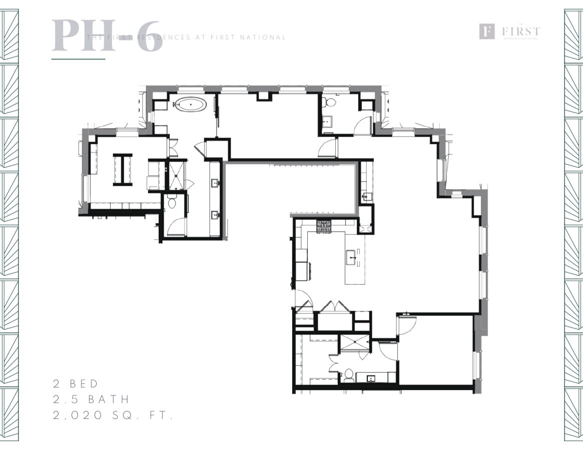 THE FIRST-FLOOR PLANS - Penthouses PH-6