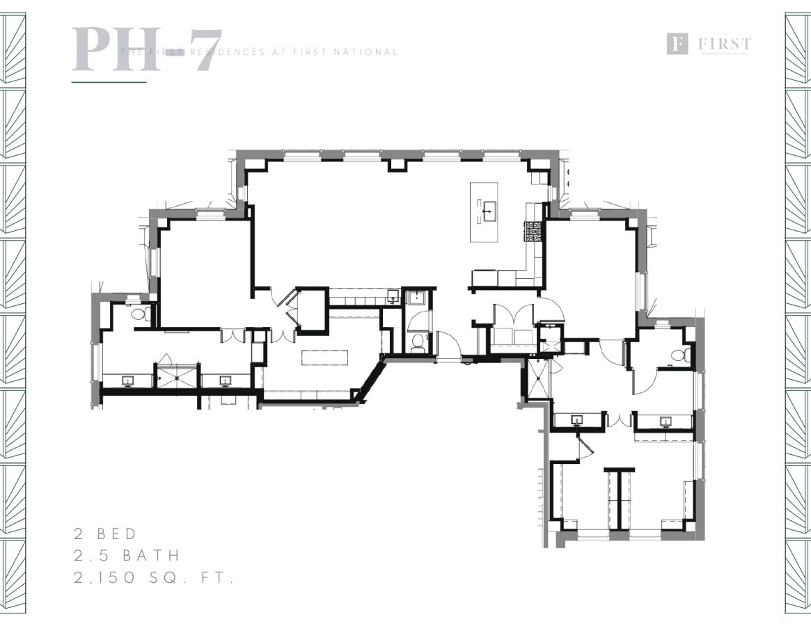 THE FIRST-FLOOR PLANS - Penthouses PH-7
