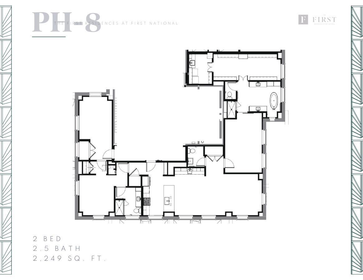 THE FIRST-FLOOR PLANS - Penthouses PH-8