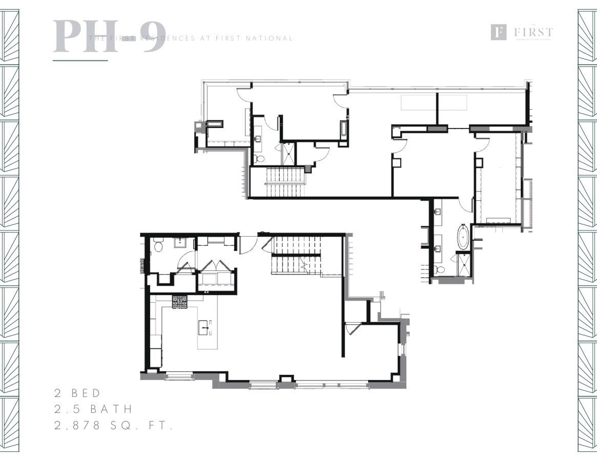 THE FIRST-FLOOR PLANS - Penthouses PH-9